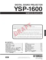 Preview for 1 page of Yamaha YSP-1600 Service Manual