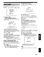 Предварительный просмотр 87 страницы Yamaha YSP-3000bl Owner'S Manual