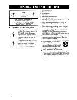 Предварительный просмотр 2 страницы Yamaha YSP-4000 Owner'S Manual