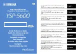 Yamaha YSP-5600 Quick Reference Manual preview