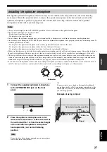 Предварительный просмотр 29 страницы Yamaha YSP 800 - Digital Sound Projector Five CH Speaker Owner'S Manual