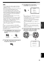 Предварительный просмотр 31 страницы Yamaha YSP 800 - Digital Sound Projector Five CH Speaker Owner'S Manual