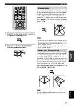 Предварительный просмотр 43 страницы Yamaha YSP 800 - Digital Sound Projector Five CH Speaker Owner'S Manual