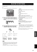 Предварительный просмотр 83 страницы Yamaha YSP 800 - Digital Sound Projector Five CH Speaker Owner'S Manual