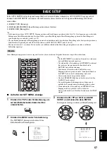 Предварительный просмотр 245 страницы Yamaha YSP 800 - Digital Sound Projector Five CH Speaker Owner'S Manual