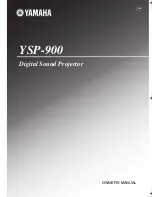 Предварительный просмотр 1 страницы Yamaha YSP-900BL Owner'S Manual