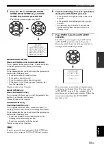 Предварительный просмотр 37 страницы Yamaha YSP1100BL Owner'S Manual