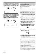 Предварительный просмотр 44 страницы Yamaha YSP1100BL Owner'S Manual