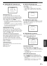 Предварительный просмотр 71 страницы Yamaha YSP1100BL Owner'S Manual