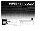 Yamaha YST-99CD Owner'S Manual preview