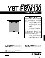 Yamaha YST-FSW100 Service Manual preview