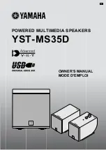 Yamaha YST-MS35D Owner'S Manual preview