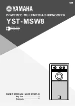 Предварительный просмотр 1 страницы Yamaha YST-MSW8 Owner'S Manual