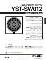 Preview for 1 page of Yamaha YST- SW 012 Service Manual