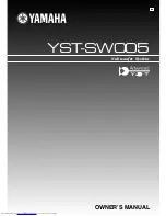 Yamaha YST-SW005 Owner'S Manual preview