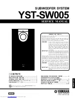 Preview for 1 page of Yamaha YST-SW005 Service Manual