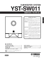 Preview for 1 page of Yamaha YST-SW011 Service Manual