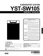 Preview for 1 page of Yamaha YST-SW105 Service Manual