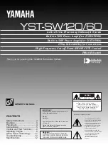 Предварительный просмотр 1 страницы Yamaha YST-SW120 Owner'S Manual