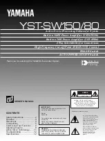 Yamaha YST-SW150/80 Owner'S Manual preview