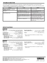 Preview for 12 page of Yamaha YST-SW150 Owner'S Manual