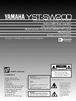 Yamaha YST-SW200 Owner'S Manual preview