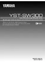 Yamaha YST-SW300 Owner'S Manual preview