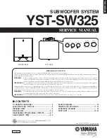 Yamaha YST-SW325 - Subwoofer - 170 Watt Service Manual preview