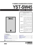 Preview for 1 page of Yamaha YST-SW45 Service Manual