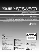 Preview for 1 page of Yamaha YST-SW500 Owner'S Manual