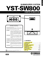 Yamaha YST-SW800 Service Manual preview