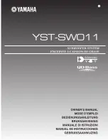 Yamaha YST-SWO11 Owner'S Manual preview