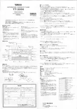 Yamaha YT-3000 Owner'S Manual preview