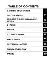 Preview for 9 page of Yamaha YZ 2015 Series Owner'S Service Manual