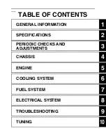 Preview for 9 page of Yamaha YZ 2019 Series Owner'S Service Manual