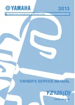 Предварительный просмотр 3 страницы Yamaha YZ125(D) Owner'S Service Manual