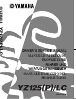 Yamaha YZ125(P) Owner'S Service Manual preview