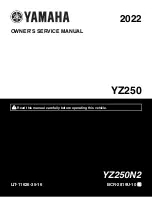 Yamaha YZ250 2022 Owner'S Service Manual preview