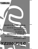 Yamaha YZ250(P)/LC Owner'S Service Manual preview