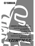 Yamaha YZ250F 2001 Owner'S Service Manual preview