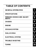 Preview for 11 page of Yamaha YZ250F 2014 Owner'S Service Manual