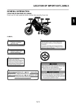 Предварительный просмотр 11 страницы Yamaha YZ250F(D) Owner'S Service Manual