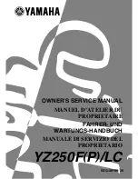 Preview for 1 page of Yamaha YZ250F(P)/LC Owner'S Service Manual