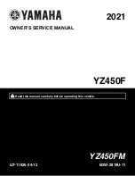 Yamaha YZ450F 2021 Owner'S Service Manual предпросмотр