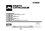 Preview for 1 page of Yamaha YZ450F Parts Catalogue