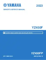 Yamaha YZ450FP 2023 Owner'S Service Manual preview