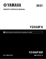 Предварительный просмотр 1 страницы Yamaha YZ450FX 2021 Owner'S Service Manual