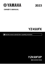 Preview for 3 page of Yamaha YZ450FX 2023 Owner'S Manual