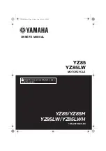 Preview for 3 page of Yamaha YZ85 Owner'S Manual