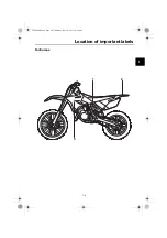 Предварительный просмотр 13 страницы Yamaha YZ85G Owner'S Manual